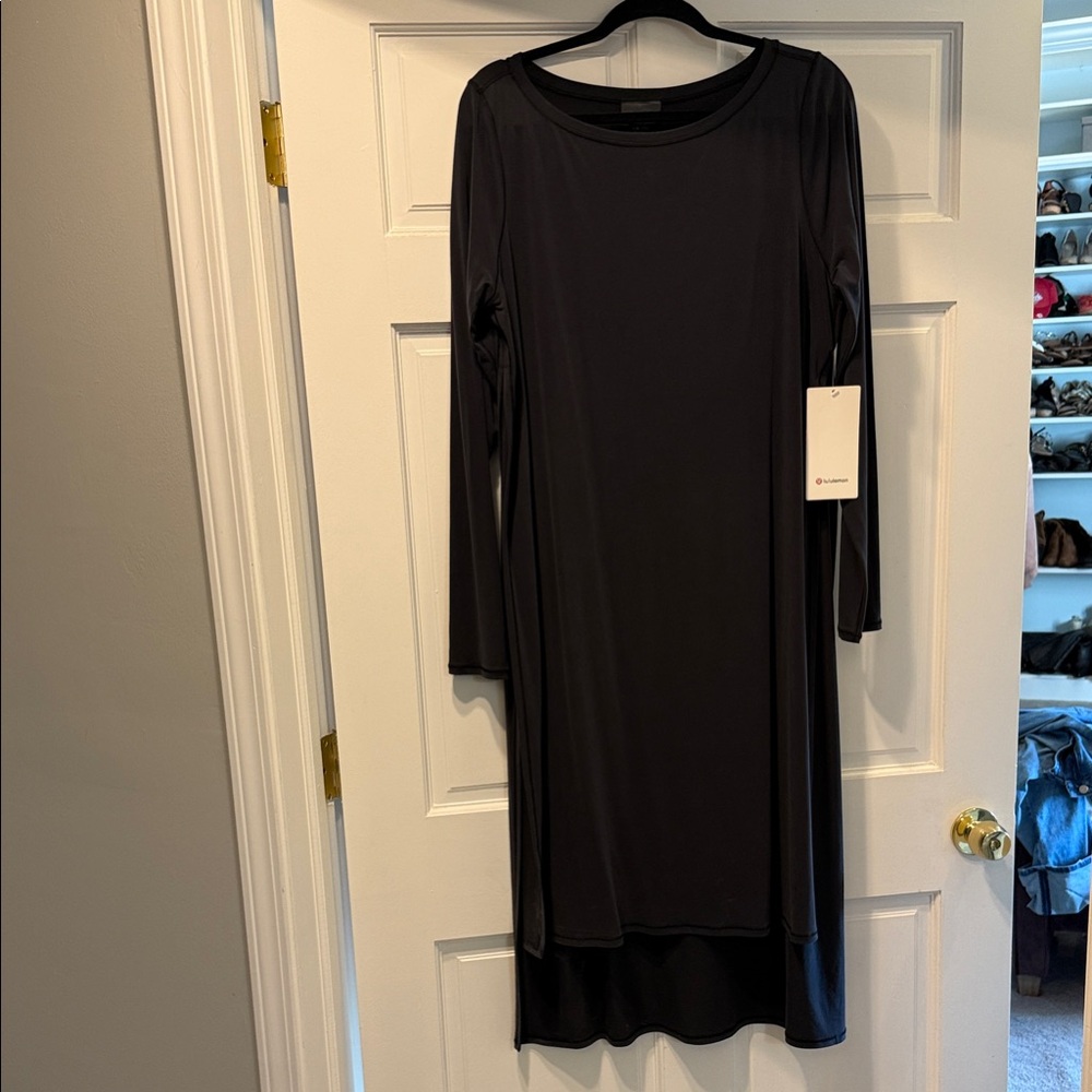Elegant Black Long Sleeve Yoga Top